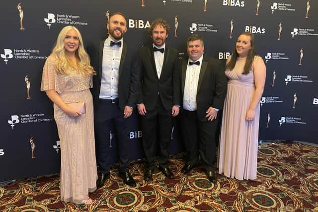 The Code Galaxy team at the BIBAs where they were finalists in the the Digital and Marketing Business of the year category