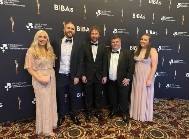 The Code Galaxy team at the BIBAs where they were finalists in the the Digital and Marketing Business of the year category
