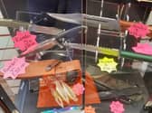 Serrated knives, defined as 'a knife with a cutting edge, a serrated edge and images or words suggesting it is used for violence', are banned in the UK
