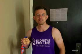 Michael Belk of Fleetwood with his London Marathon medal