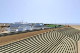 Artist impression of the sea defence at St Annes