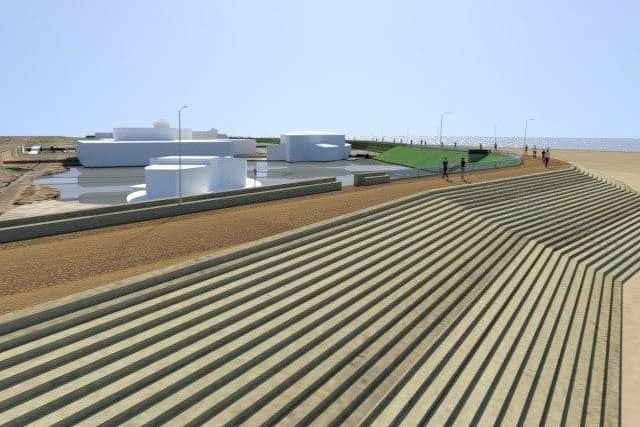 Artist impression of the sea defence at St Annes