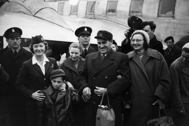 The first Hungarian refugees arriving in Britain in 1956