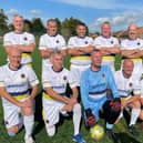 A grand first season for the Garstang Over-50s walking football team.Team manager and goalkeeper Eamonn Watson is pictured front row (centre).