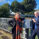 Environment minister Rebecca Power with Fylde MP Mark Menzies at the pumping station in Lytham