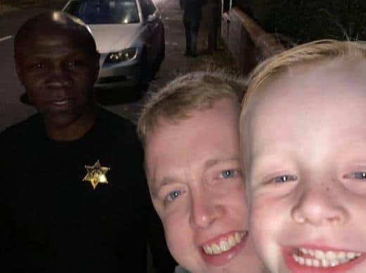 Kirkham boxing fan Josh Leech and his 5-year-old son were among those lucky to meet Eubank and have their picture taken with the boxing legend