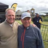Wayne Johnson with legendary golf coach and commentator Butch Harmon