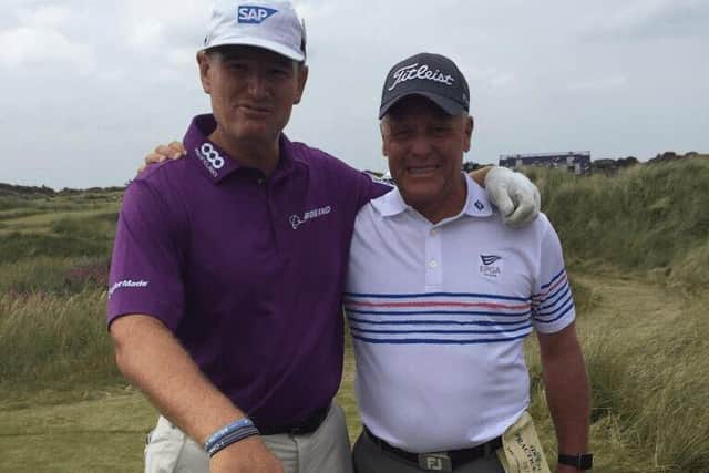 Wayne with golf pro Ernie Els