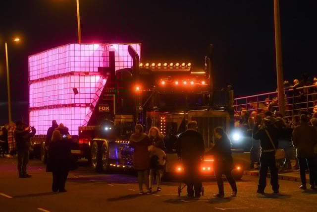 The installation, situated on the seafront in the shadow of The Blackpool Tower, is one of more than a dozen works of illuminated art located in and around the promenade