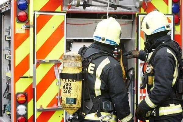 Eight fire engines were called to battle a blaze involving a grain dryer at a commercial building in Claughton-on-Brock.