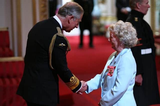 Mrs Lofthouse was made an OBE by the Prince of Wales at Buckingham Palace on July 3, 2008. Photo: Martin Keene / PA Wire.