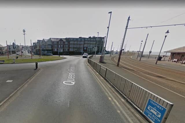 Blackpool Transport said its trams cannot pass whilst police work at the scene of the crash, which happened at Gynn Square at around 5.40am. Pic: Google