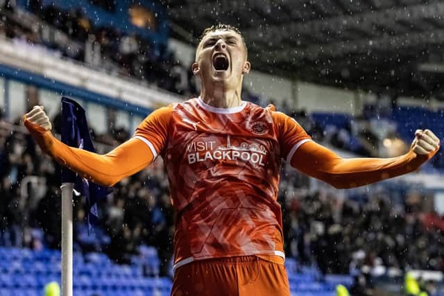 Sonny Carey was the star of Blackpool's win at Reading on Wednesday