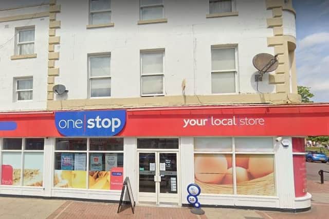 Police say two men threatened staff with weapons and demanded cash from the till after storming into the One Stop shop in Lord Street, Fleetwood at around 9.30pm last night (Saturday, October 23). Pic: Google