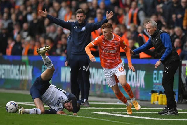 Carey came off the bench during Blackpool's derby win against Preston