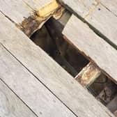 The gap in which Cherelle fell through on Central Pier