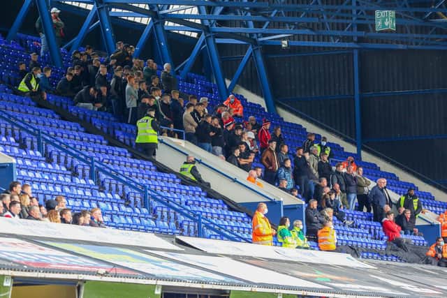 The travelling Fleetwood Town fans were among a crowd of over 20,000 at Portman Road