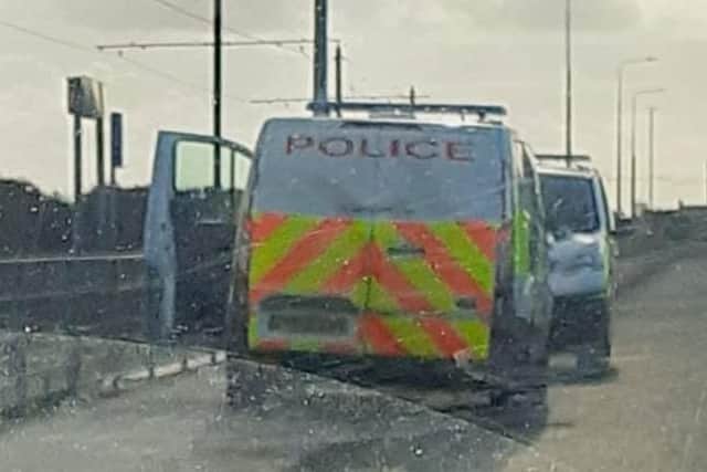 Lancashire Police are keeping tight-lipped about the operation, which has been ongoing in a field off Broadway, opposite Rossall School, since Sunday (October 24)