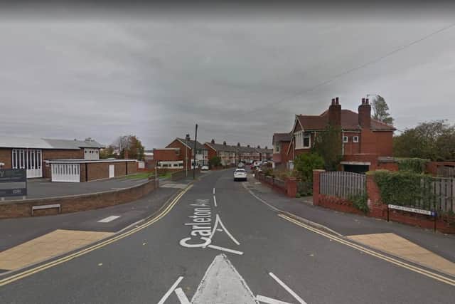 The knifeman got away after stabbing another man in the back outside a home in Carleton Avenue, Blackpool at around 7pm on Sunday (October 24). Pic: Google