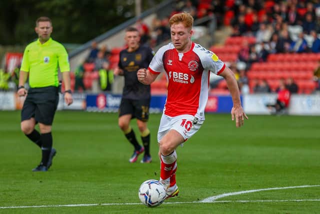 Callum Camps missed Fleetwood's defeat at Ipswich having been injured in the previous game
