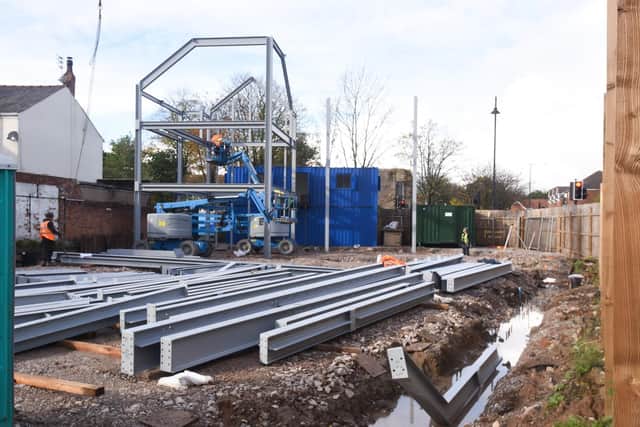 16 city-style apartments are being built there by Fylde Joinery and Building Services
