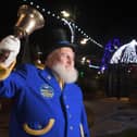 St Annes town crier John Spencer-Barnes at the switch-on ceremony in 2019
