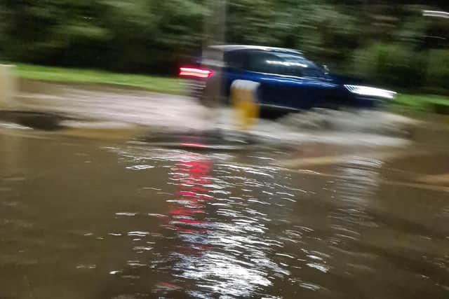 Flooding on the A583 at Kirkham