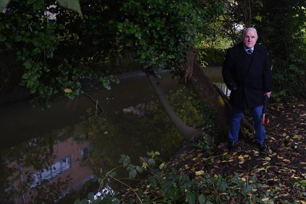 Ron Emery at the site which he feels poses danger to youngsters