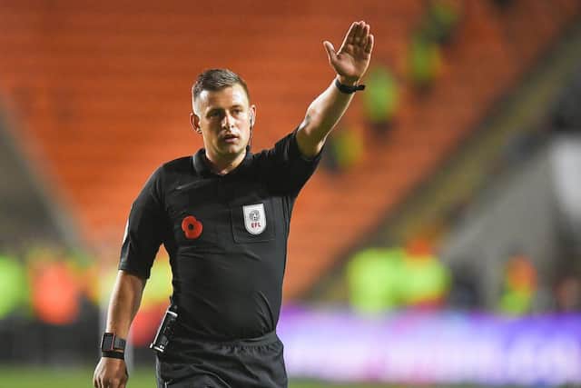 Referee Joshua Smith was the centre of attention for all the wrong reasons