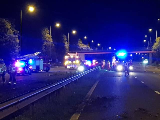M6 lanes were closed overnight after a van overturned on the motorway between junctions 28 (Leyland) and 27 (Standish) at around 12.30am