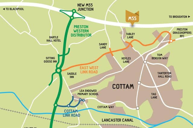 The £200million Preston Western Distributor is a major new road which will link Preston and southern Fylde to the M55 motorway, scheduled to open early in 2023
