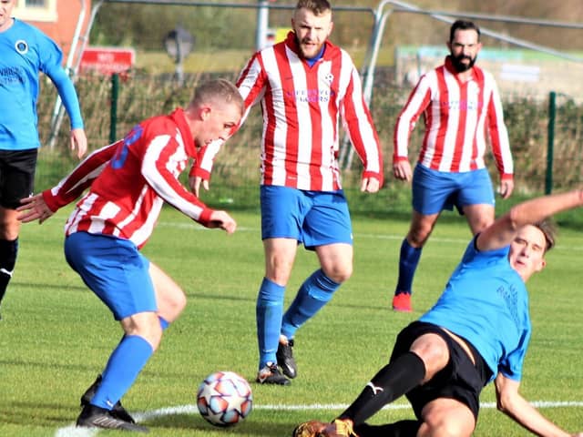 Sunday Alliance action between Mavricks and Fleetwood FC
Picture: KAREN TEBBUTT