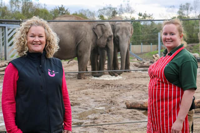 Lauren Shields from Blackpool Zoo and Sunny Sandwell from The Fun Experts