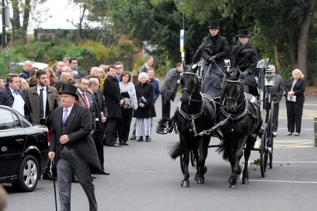 Glenn Thomas' funeral at Lowther Pavilion