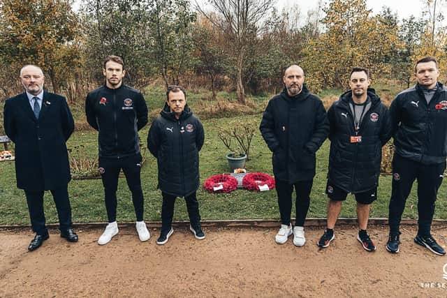 This week’s wreath-laying ceremony at the Blackpool & Fylde Arboretum