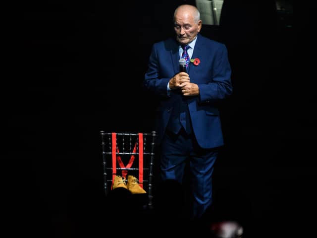 Tommy Cannon closes the inaugural Bobby Ball Rock On Variety Show with a poignant tribute