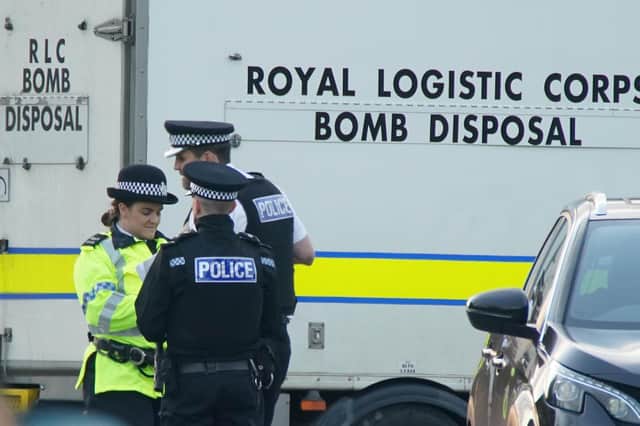 Bomb disposal officers and police at Liverpool Women's Hospital