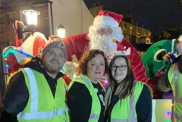 Karl Swan, Heidi Hopkinson and Jenni Conway at the 2019 Christmas Lights Switch-On