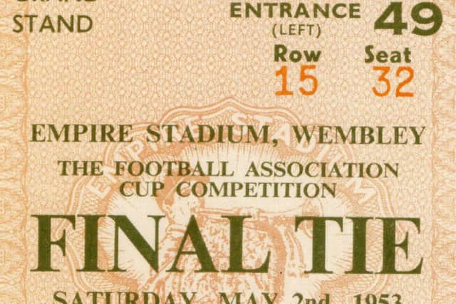 And this ticket for the South Grandstand at Wembley in 1953 cost 15 shillings (75p) but in reality it was priceless.  Barry McLoughlin collection