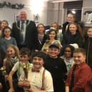 Youngsters at the Larkholme's Got Talent event, with Deputy Mayor of Wyre, Coun Howard Ballard