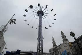 The Star Flyer is almost half as tall as Blackpool Tower.