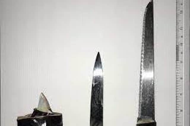 Some of the knives taken off youths in Wyre previously