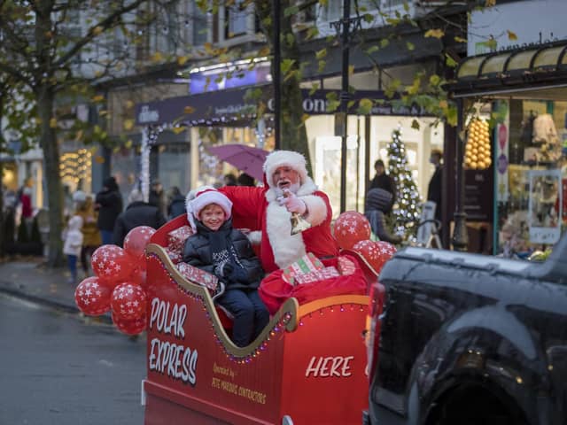 Father Christmas makes his way through Lytham town centre. Picture: Mark Liebenberg.