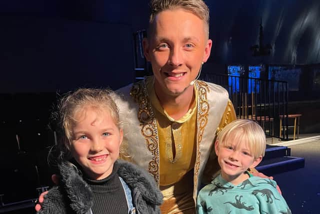 Blackpool entertainer Reece Oliver stepped into the role of Aladdin at the Globe Theatre Blackpool Pleasure Beach with five hours to prepare before curtains went up on the preview show.