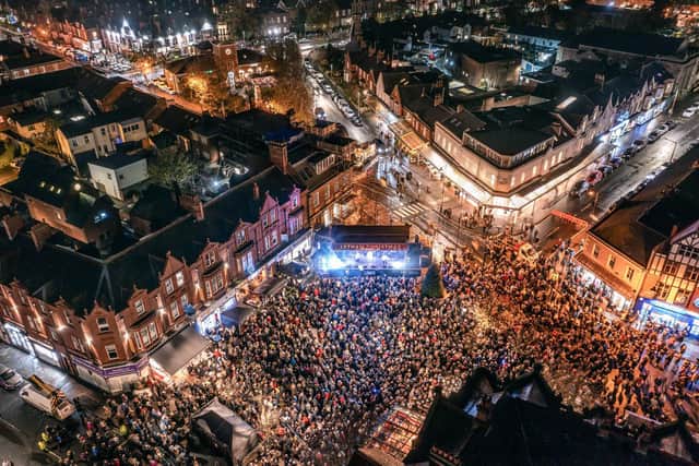 A bumper record crowd turned out for Lytham's Christmas lights switch-on. Picture: Gregg Wolstenholme