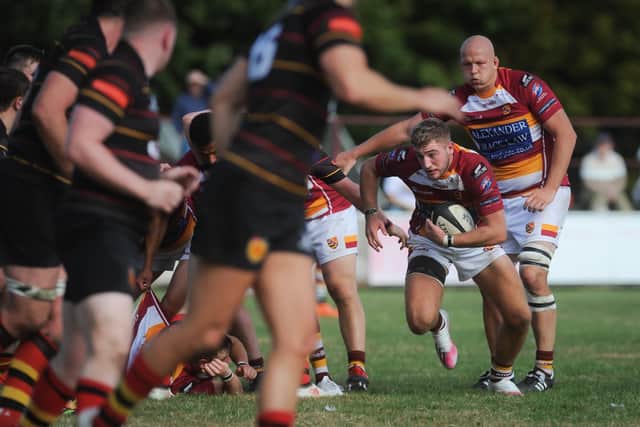 Charlie Partington scored Fylde's second try at Luctonians