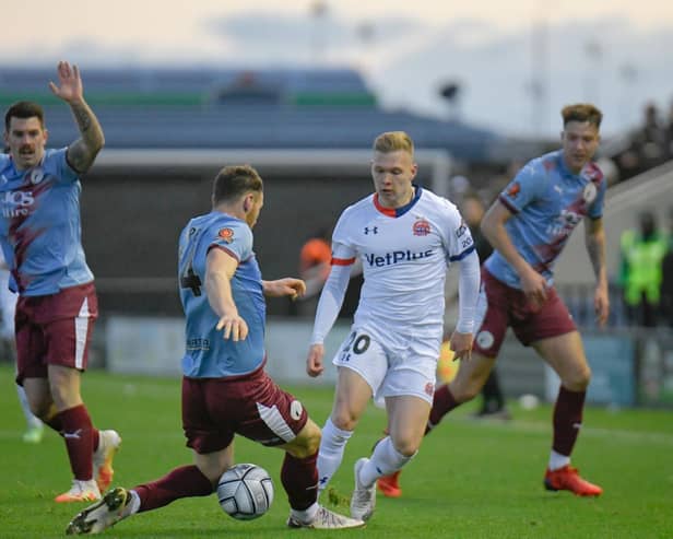 Ethan Walker made his first start in his second loan spell at Fylde Picture: STEVE MCLELLAN