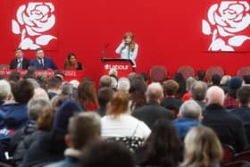 Angela Rayner speaking during a Labour conference in Blackpool on Saturday, November 27, 2021 (Picture: Dan Martino for The Gazette)