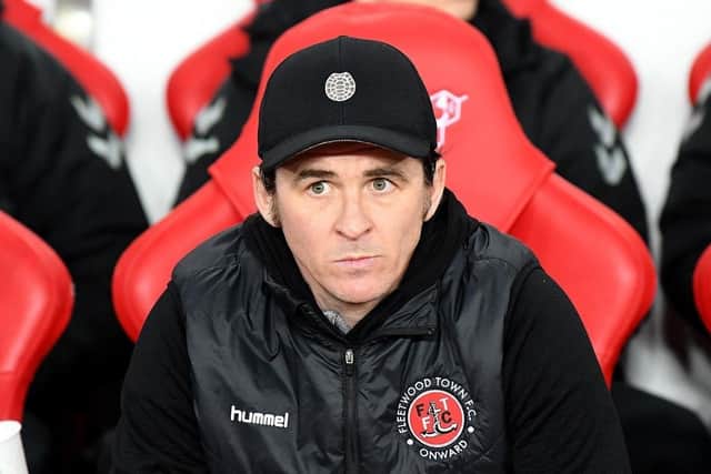 Joey Barton during his time in charge of Fleetwood Town
