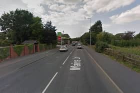One person was taken to hospital after two vehicles collided in Mains Lane, Poulton (Credit: Google)